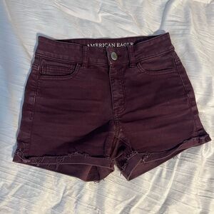 American Eagle Outfitters Women's Dark Purple Jean Shorts
